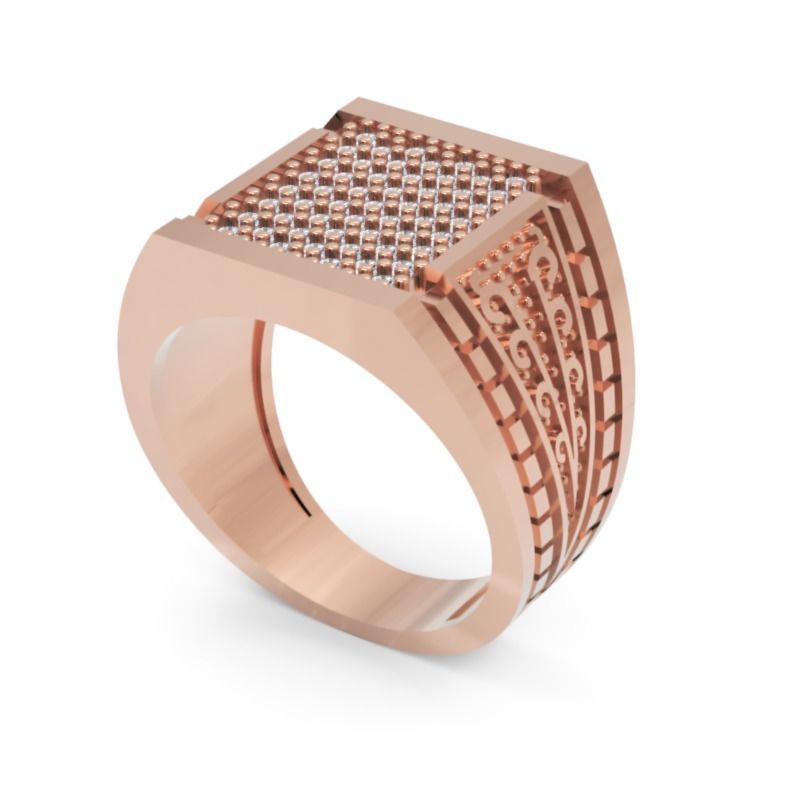 Men Diamond Ring 3D Printable Ornamental Jewelry Design 3D print model_2