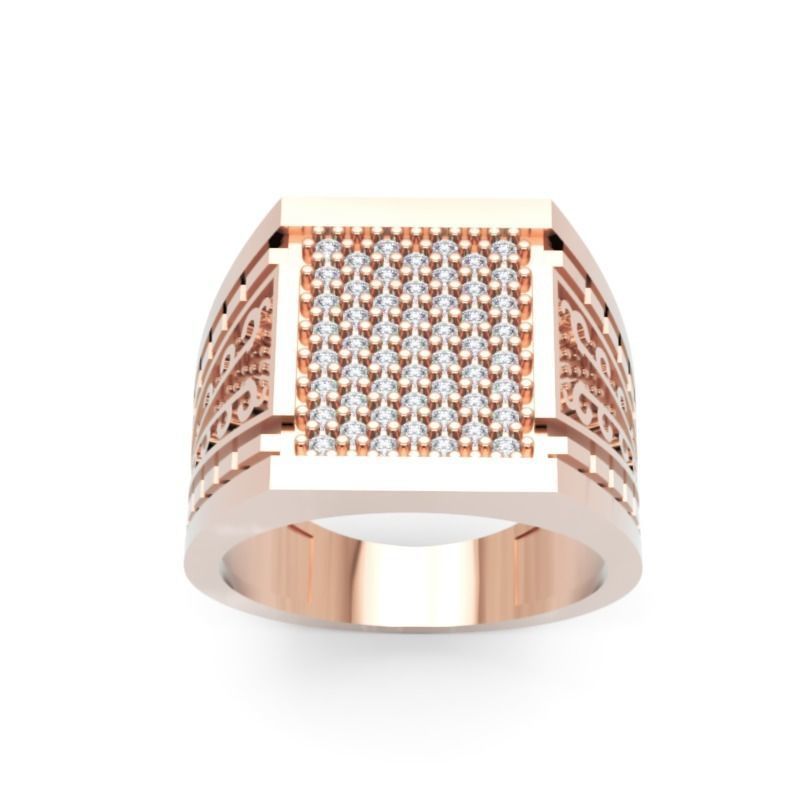 Men Diamond Ring 3D Printable Ornamental Jewelry Design 3D print model_3