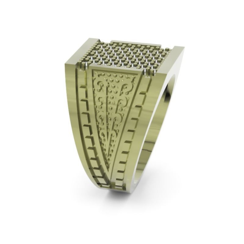 Men Diamond Ring 3D Printable Ornamental Jewelry Design 3D print model_4