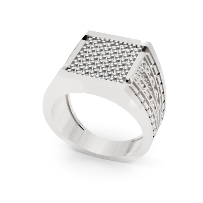 Men Diamond Ring 3D Printable Ornamental Jewelry Design 3D print model_5