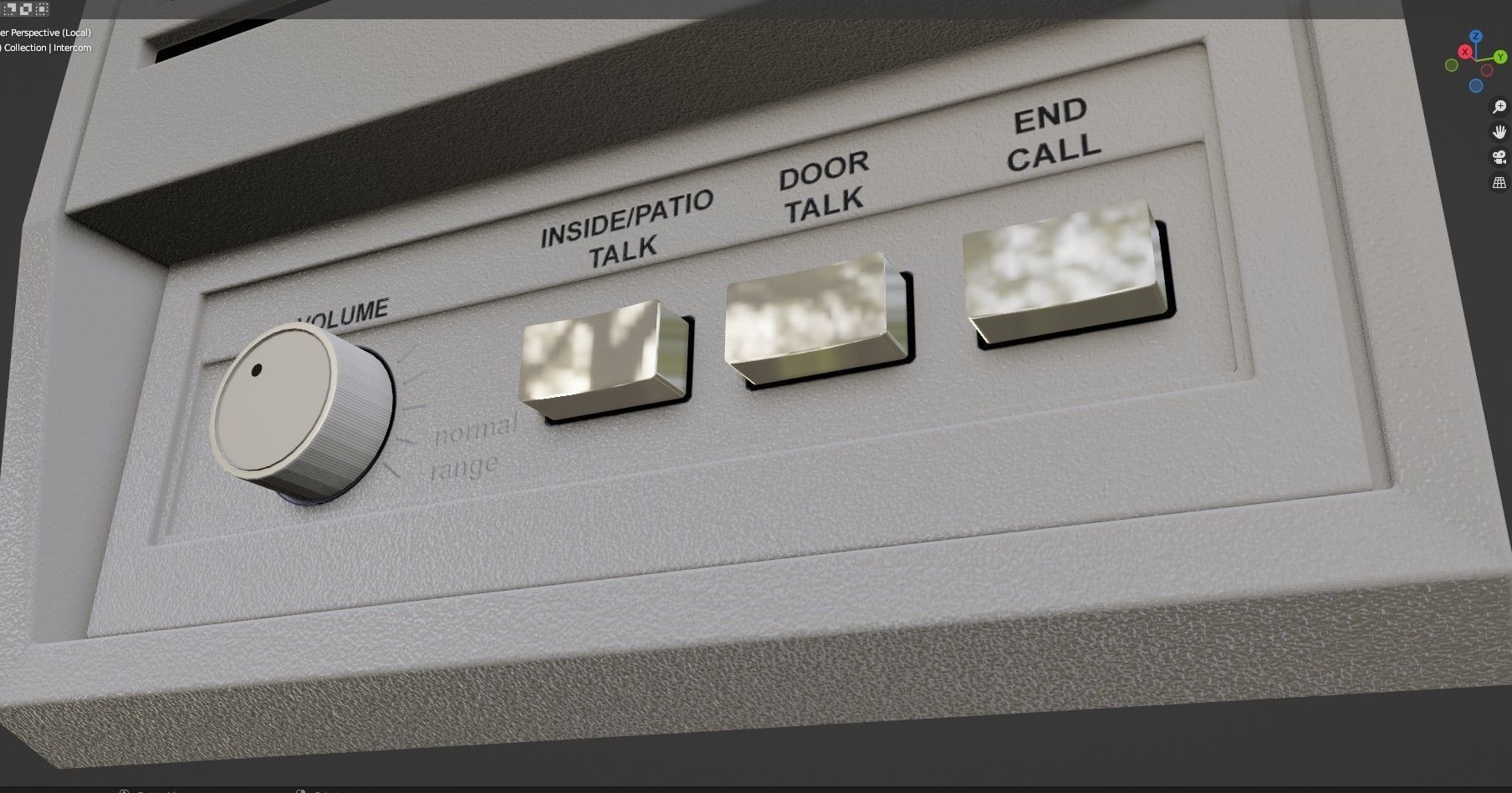 Intercom Low-poly 3D model_3