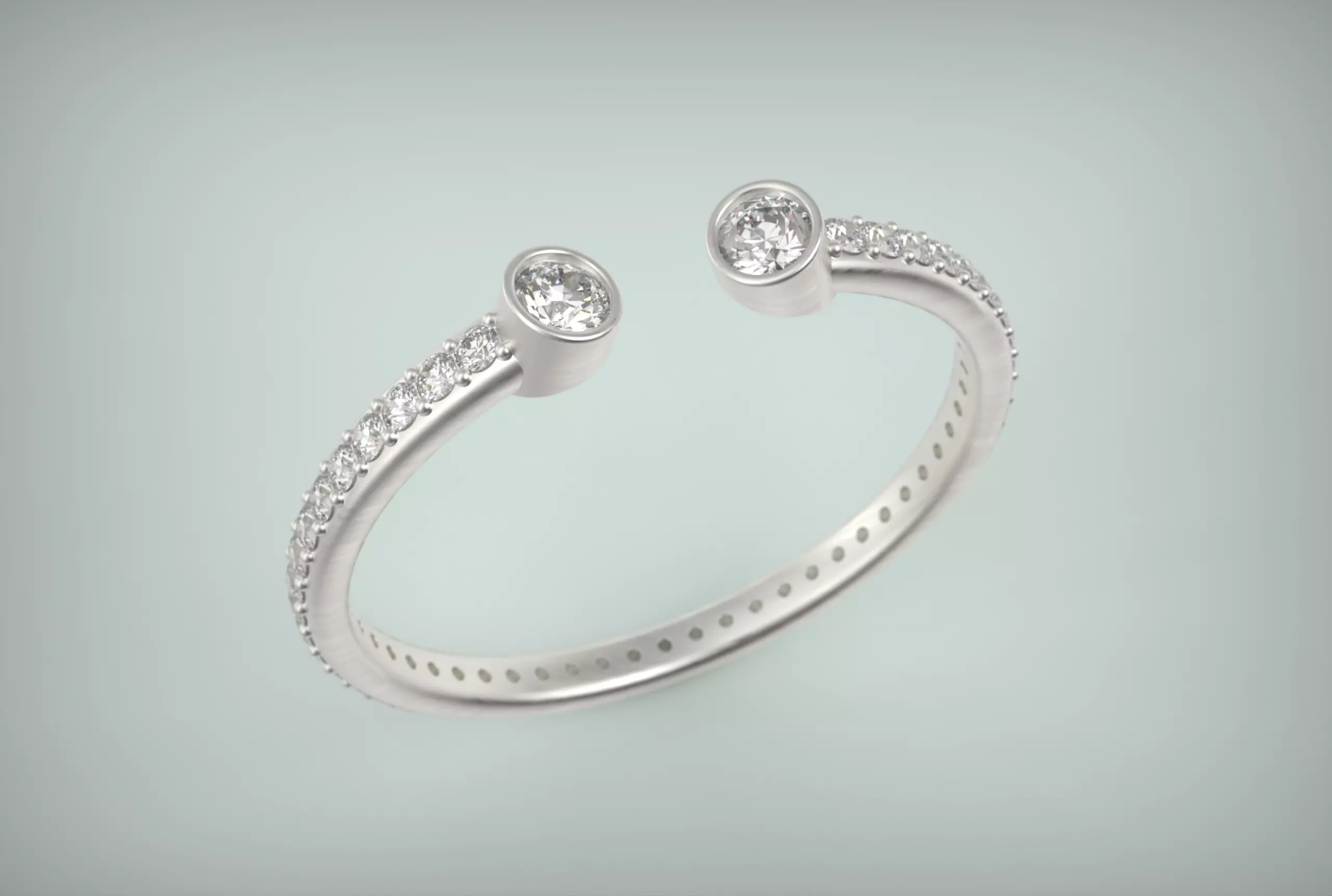 Two Lines Ring 3D print model_0