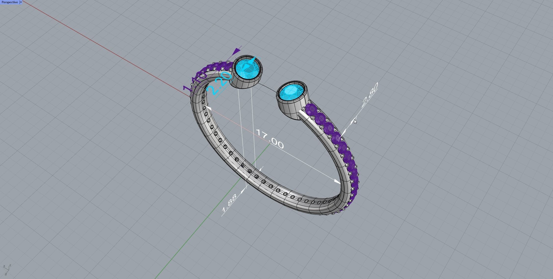 Two Lines Ring 3D print model_8