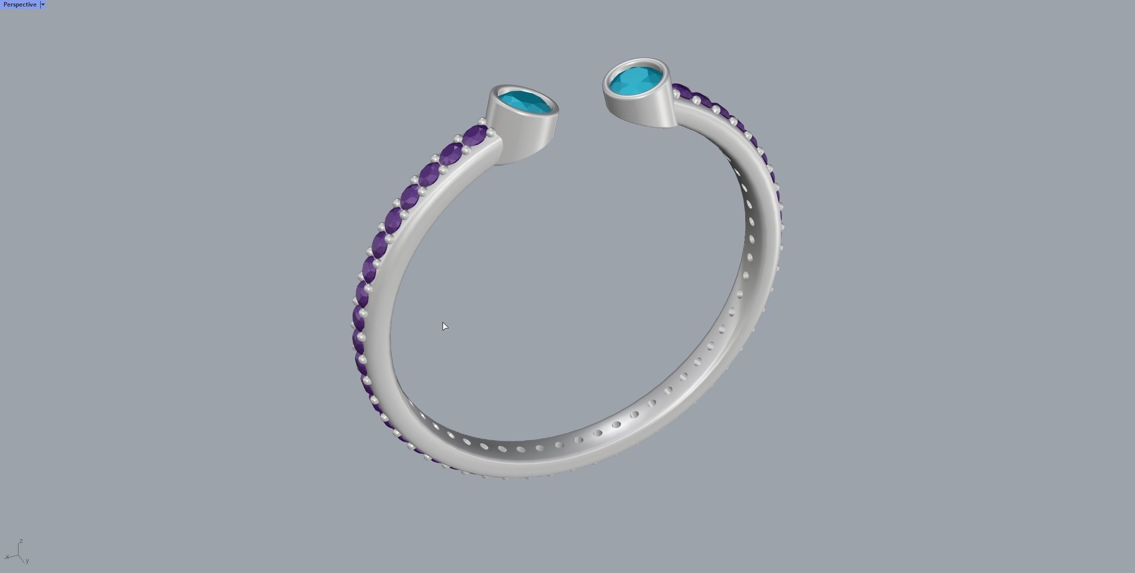 Two Lines Ring 3D print model_25