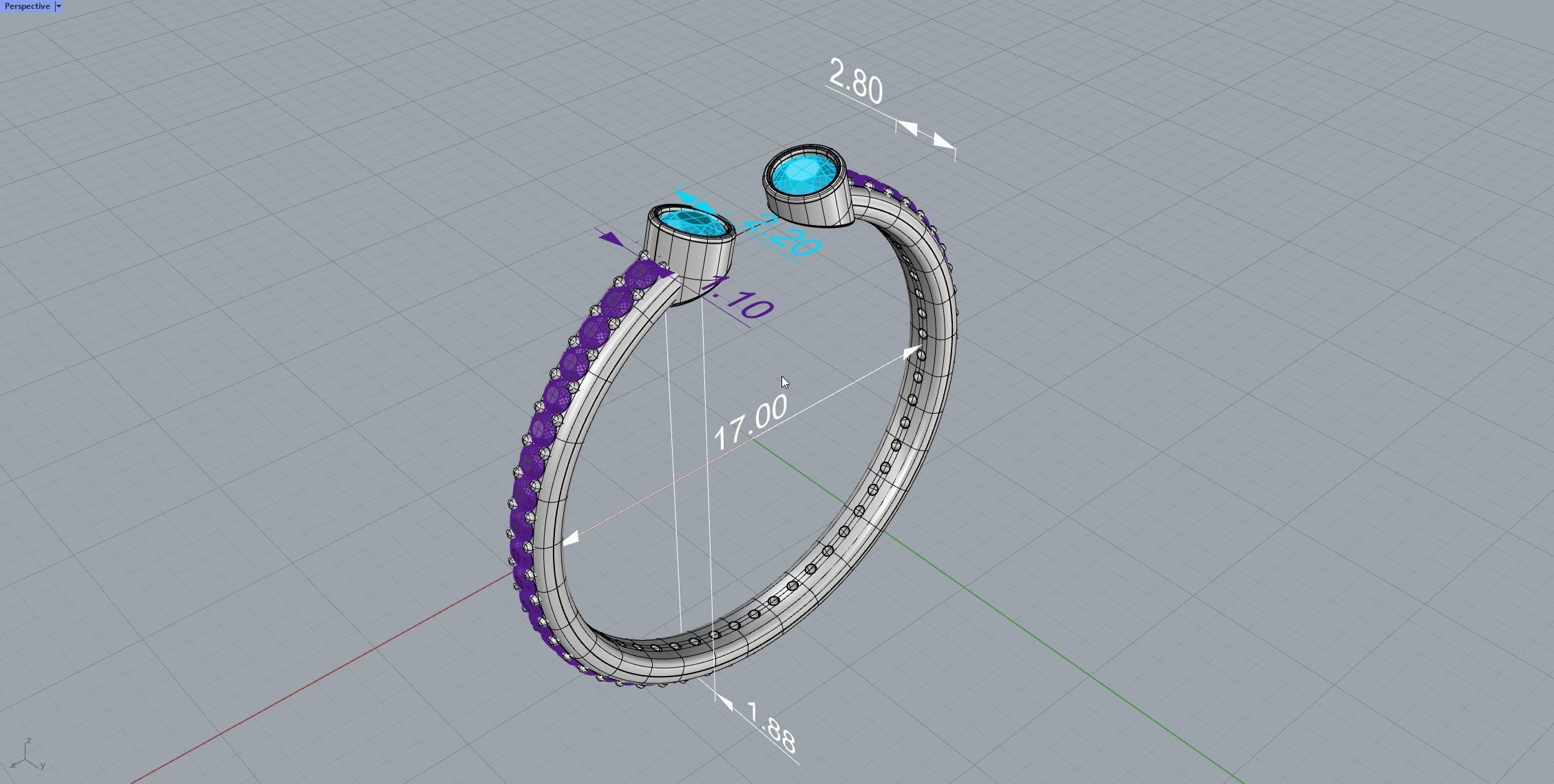 Two Lines Ring 3D print model_9