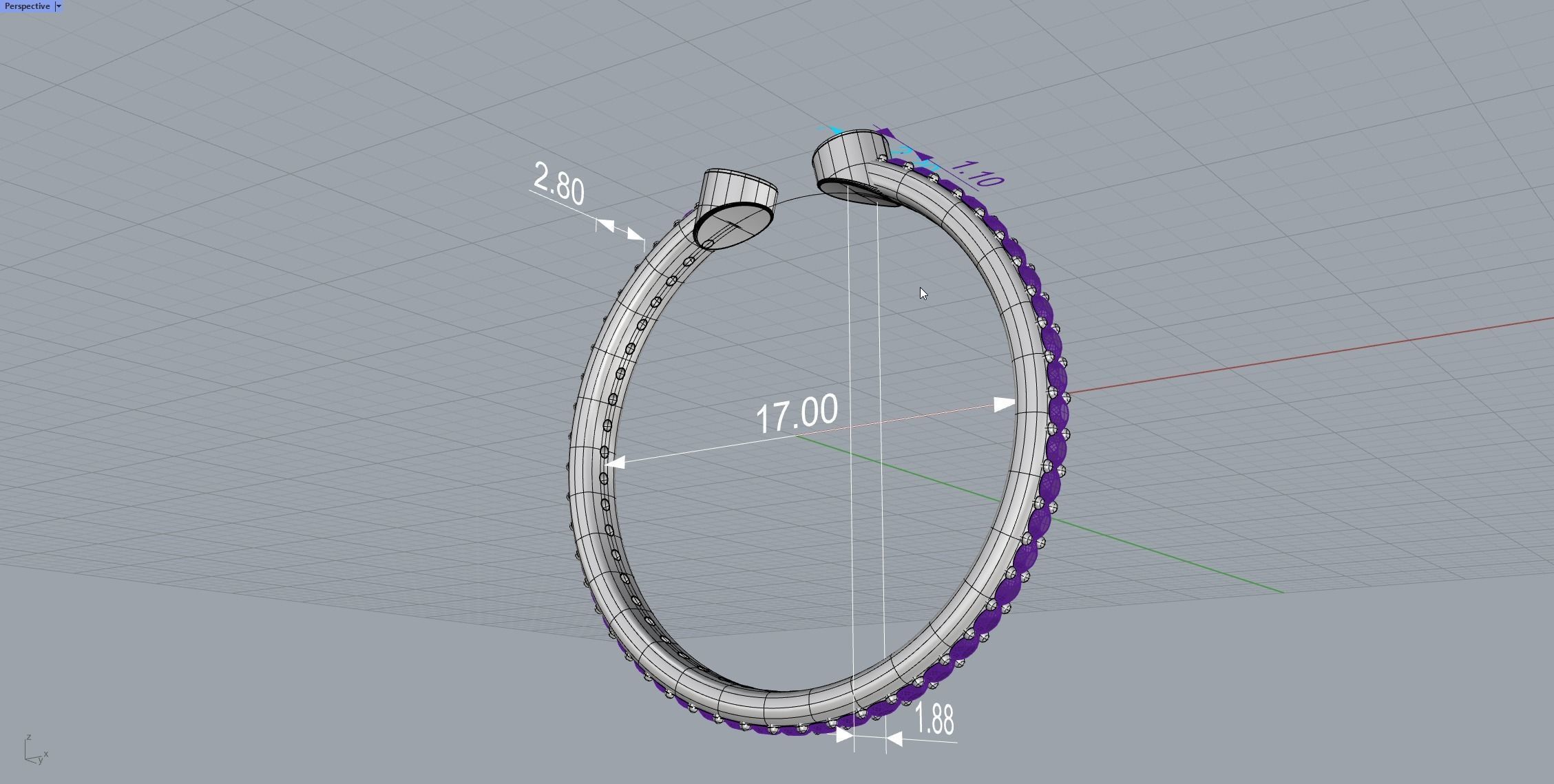 Two Lines Ring 3D print model_10