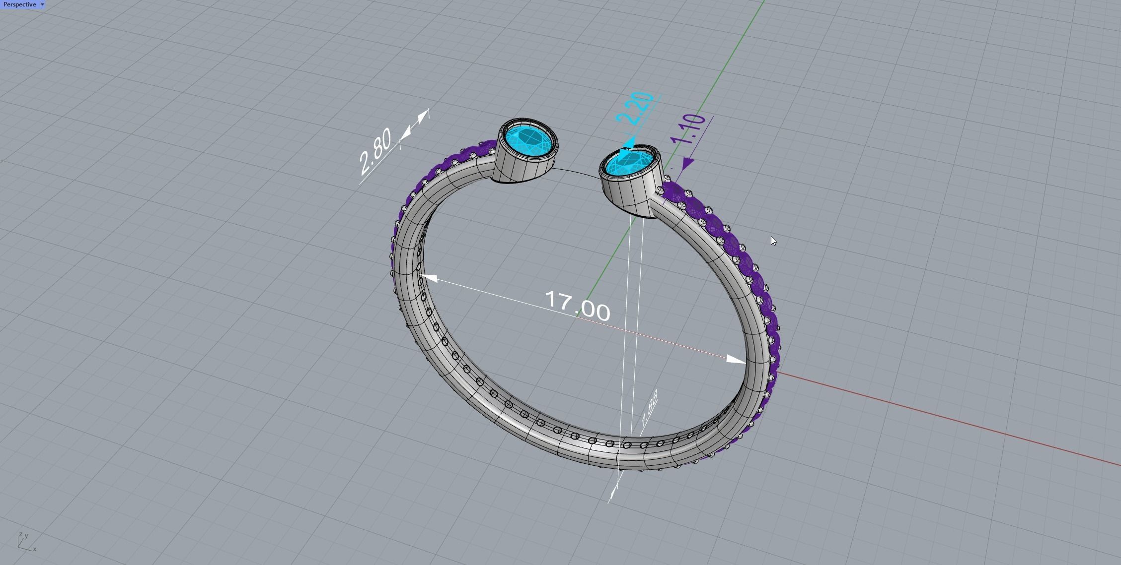 Two Lines Ring 3D print model_7