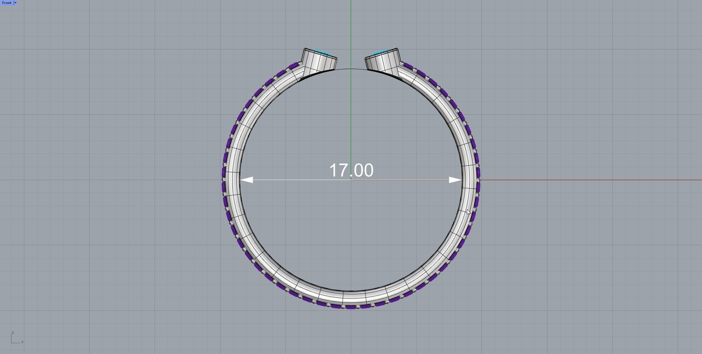 Two Lines Ring 3D print model_3