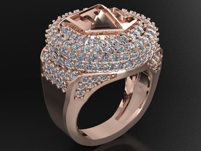 royal ring 3D print model_3