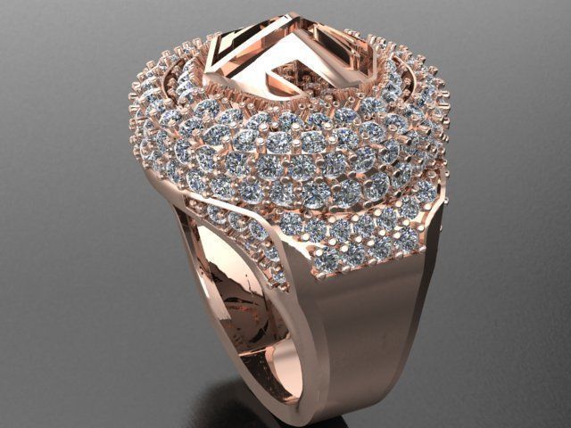 royal ring 3D print model_7