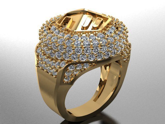 royal ring 3D print model_9