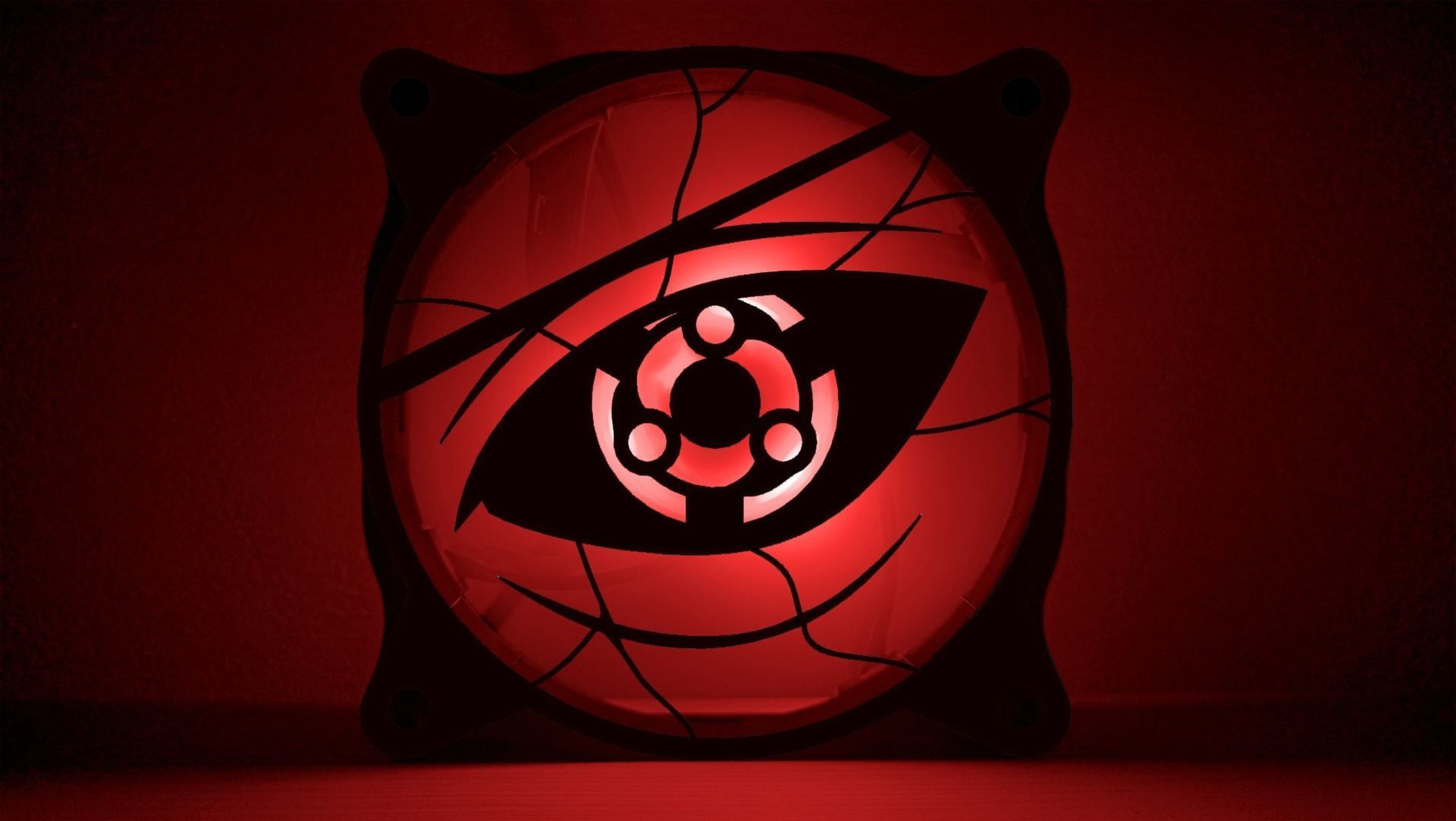 Mangekyou Sharingan PC fan cover 3D Model Collection_1