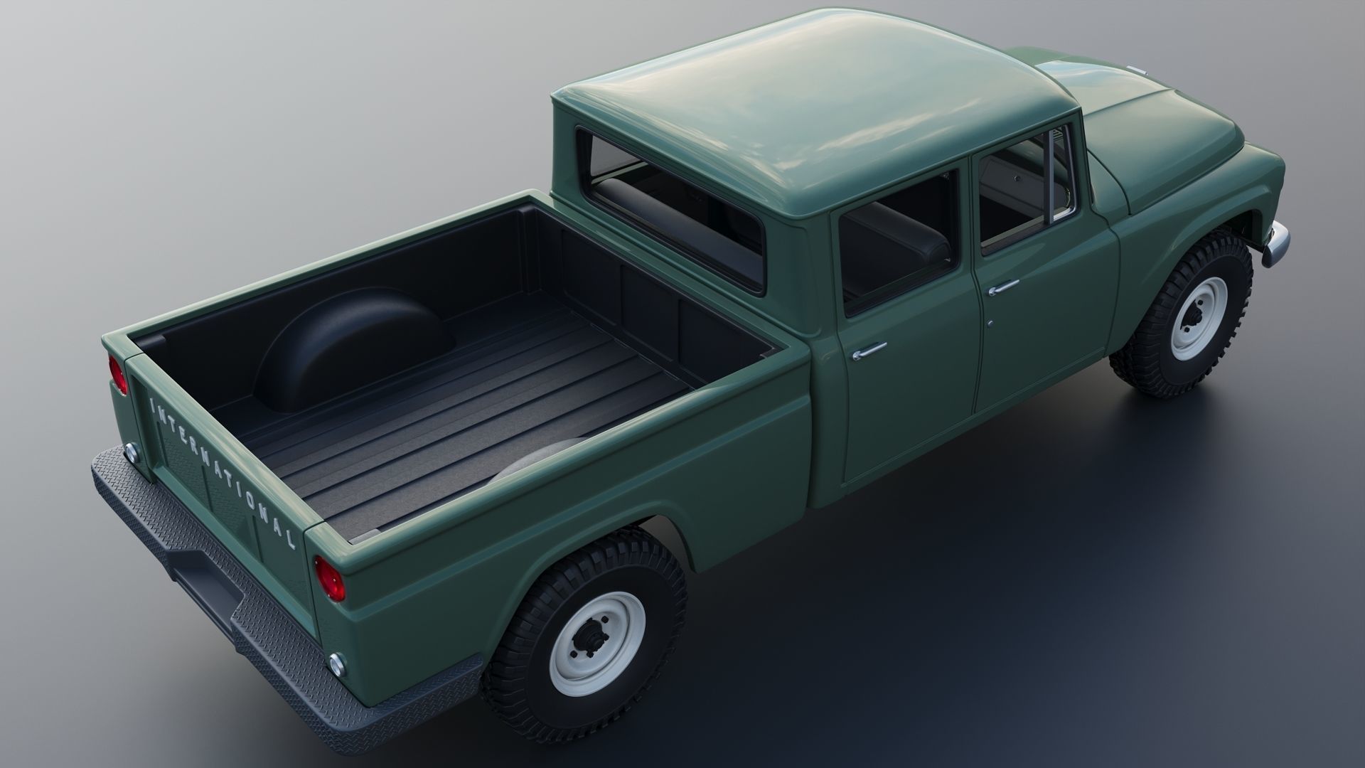 International Pickup C120 Crew Cab 1962 3D print model_7