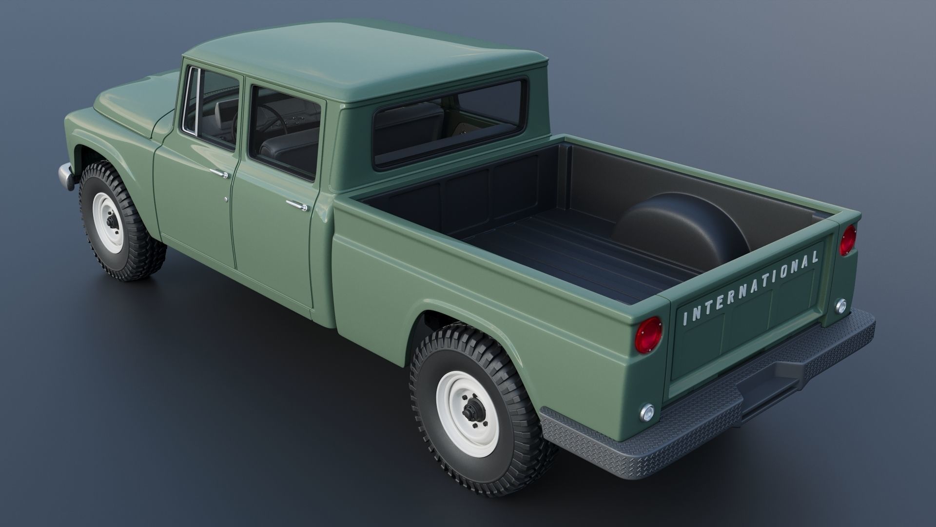 International Pickup C120 Crew Cab 1962 3D print model_5