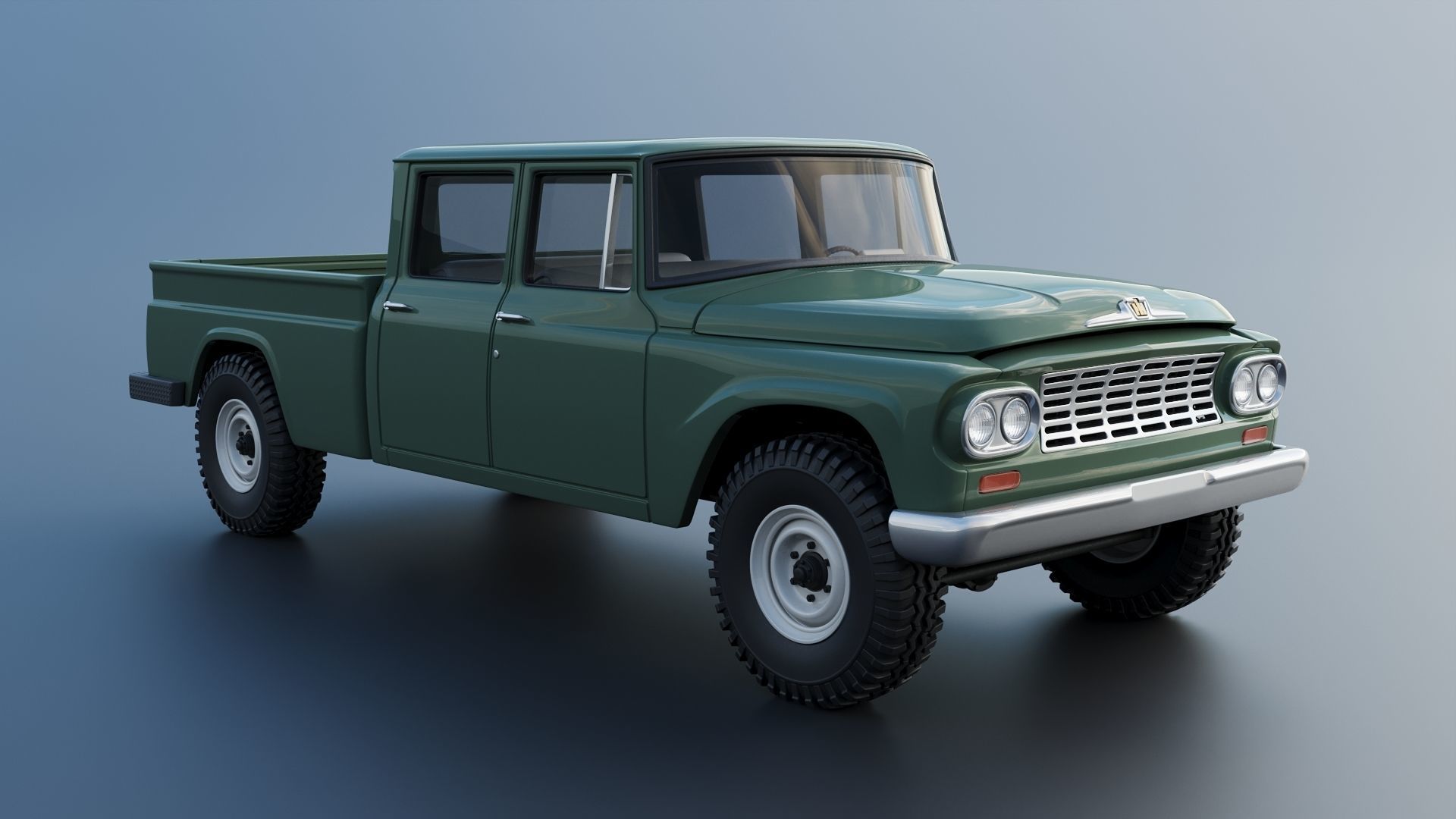 International Pickup C120 Crew Cab 1962 3D print model_9