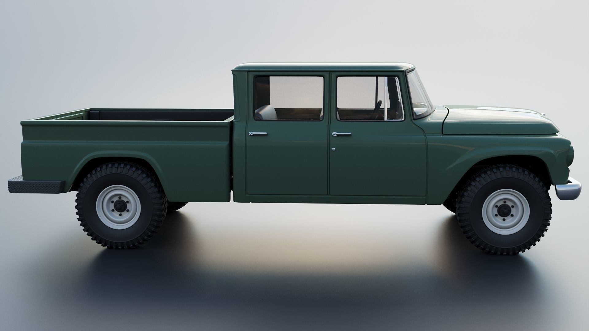 International Pickup C120 Crew Cab 1962 3D print model_8