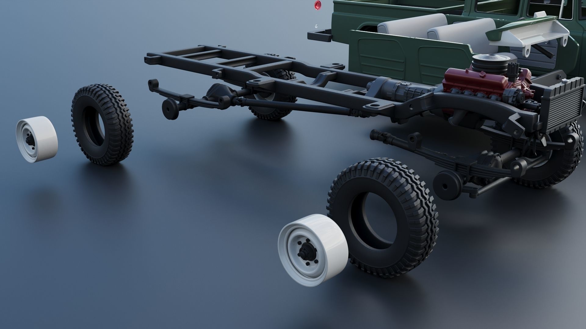 International Pickup C120 Crew Cab 1962 3D print model_27