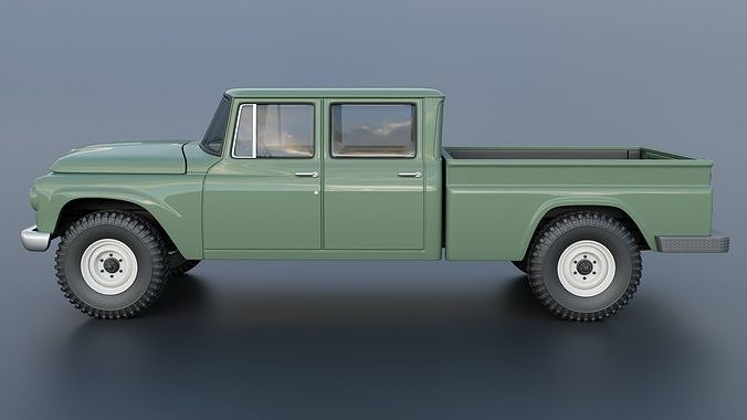 International Pickup C120 Crew Cab 1962 3D print model 4