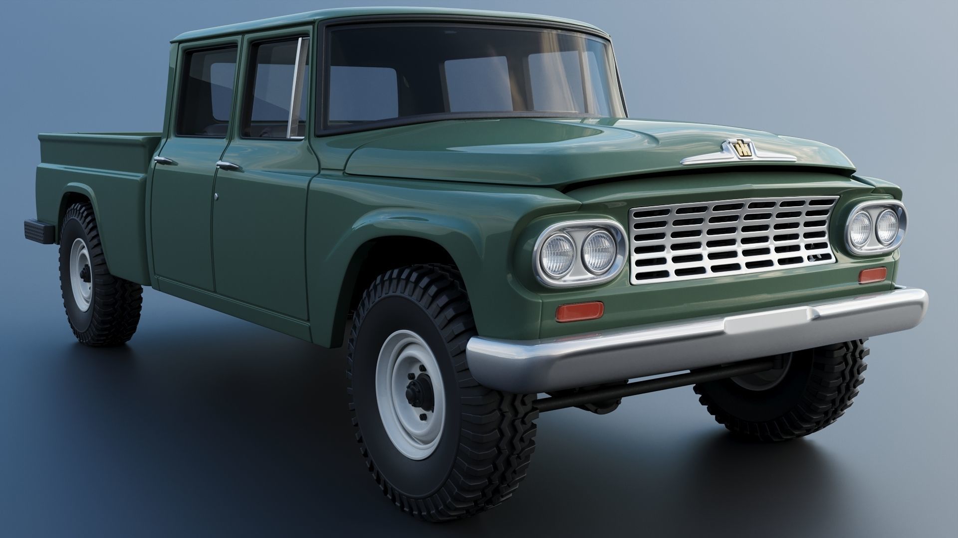 International Pickup C120 Crew Cab 1962 3D print model_10