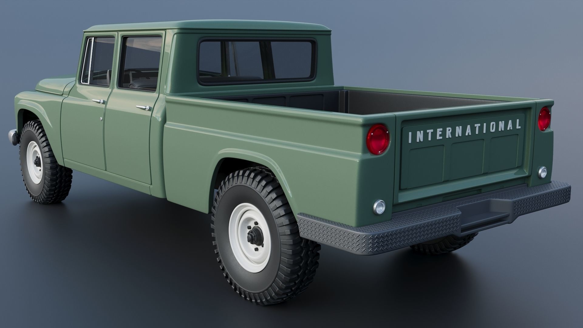 International Pickup C120 Crew Cab 1962 3D print model_4