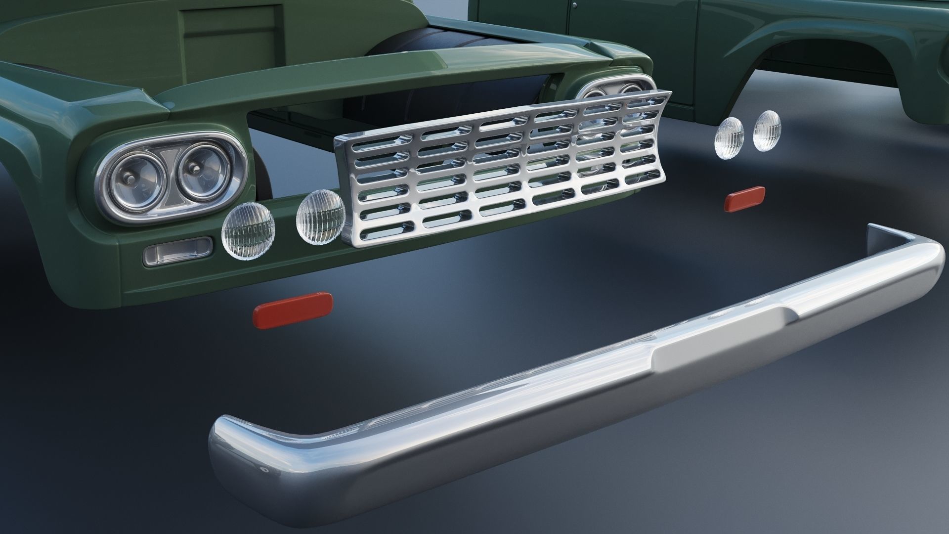 International Pickup C120 Crew Cab 1962 3D print model_22