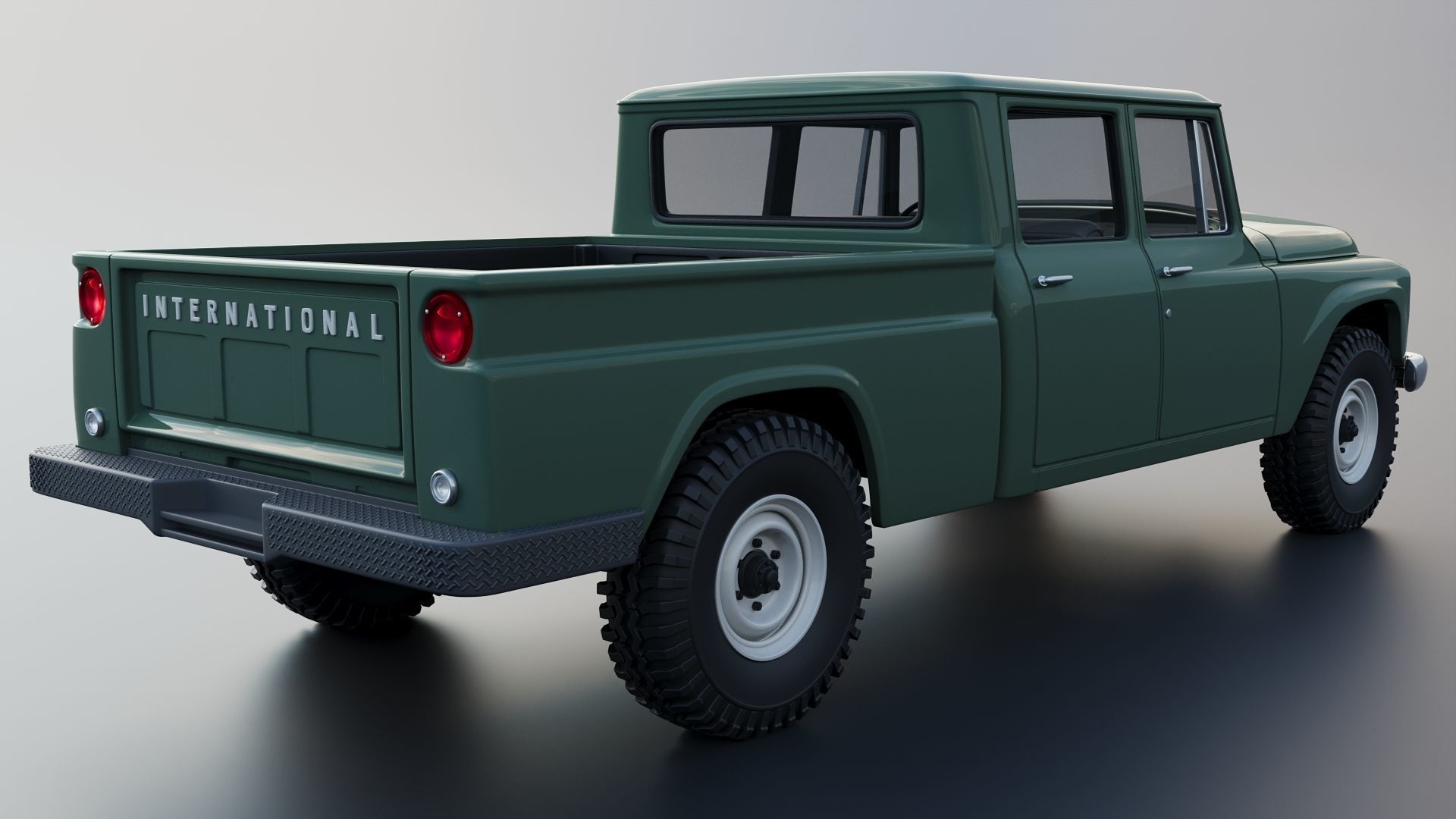 International Pickup C120 Crew Cab 1962 3D print model_6