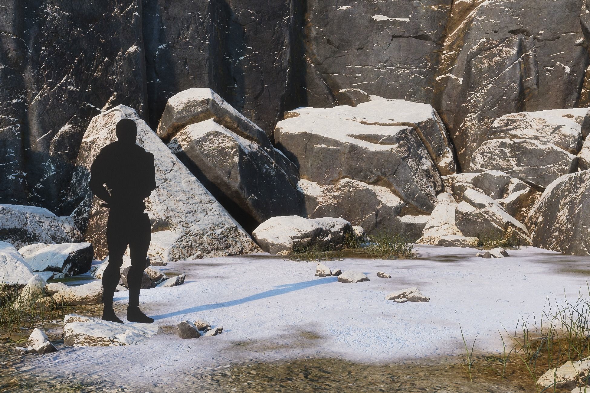Realistic Looking Modular Cliffs and Rocks UNITY Low-poly 3D model_4