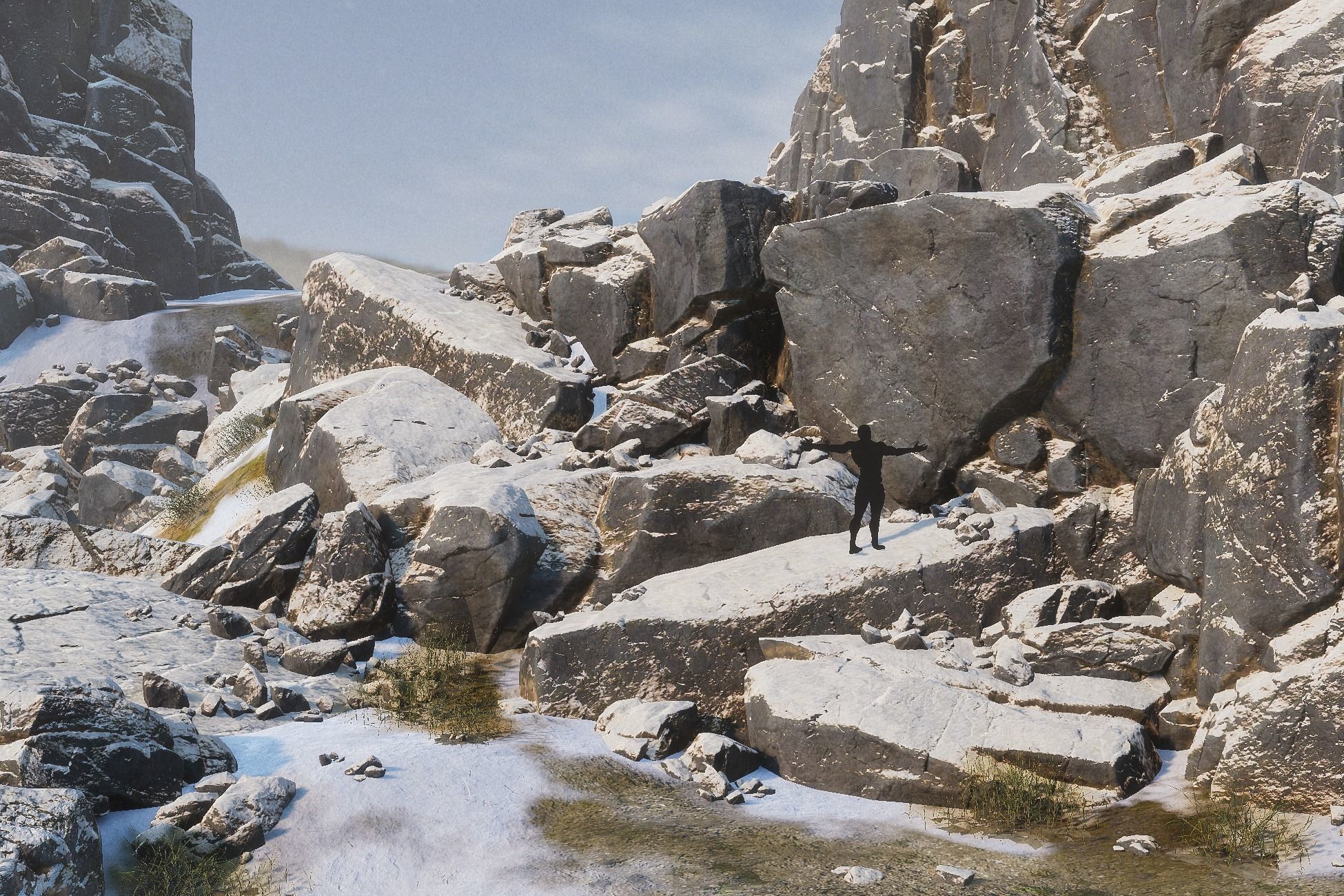 Realistic Looking Modular Cliffs and Rocks UNITY Low-poly 3D model_3