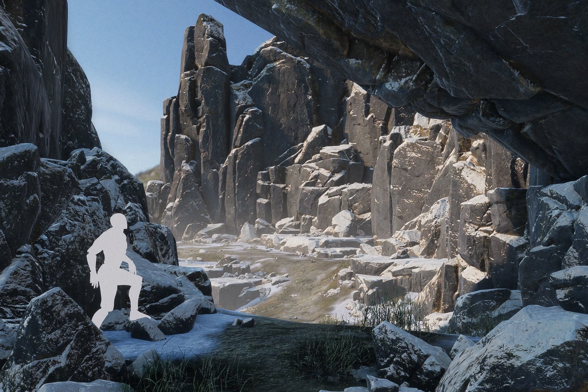 Realistic Looking Modular Cliffs and Rocks UNITY Low-poly 3D model_1