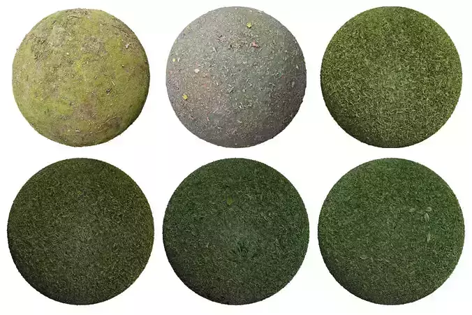 Pack 6 Grass Ground Dirt Real PBR 4K