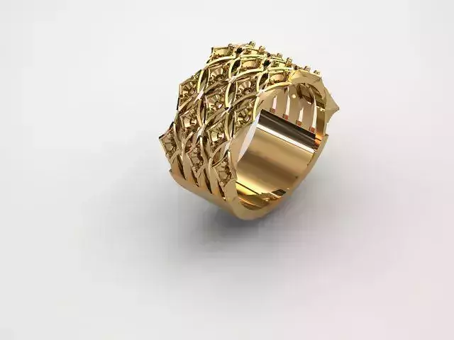 Engagement ring with round diamonds