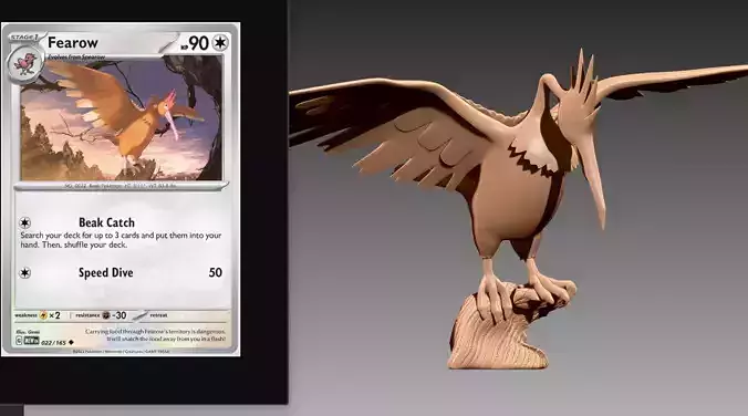 Fearow Pokemon OBJ STL