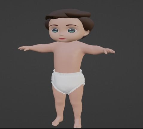 baby boy 3D model_1