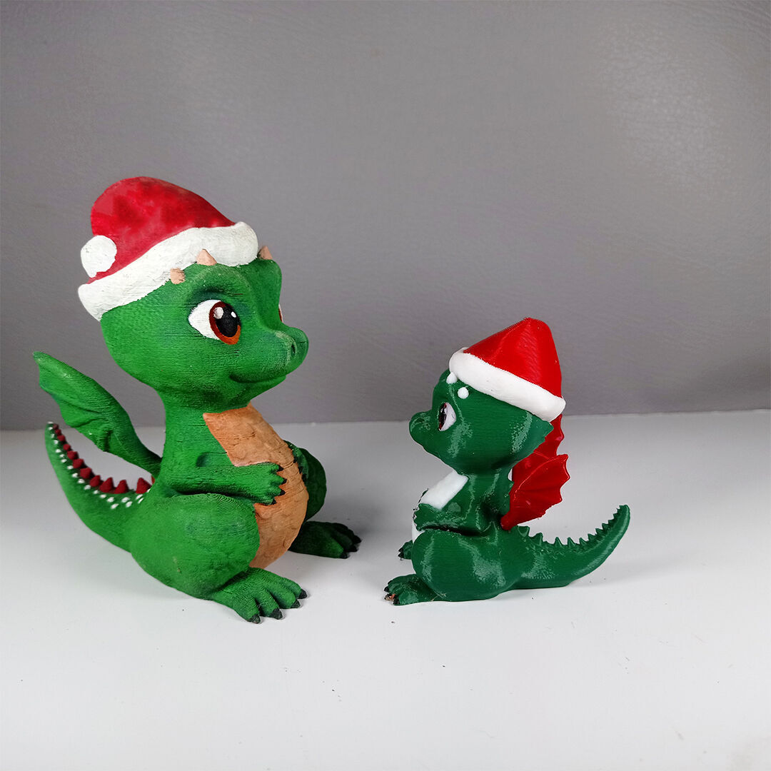 CUTE DRAGON CHRISTMAS SPECIAL NO SUPPORT PRINT IN PLACE 3D print model_11