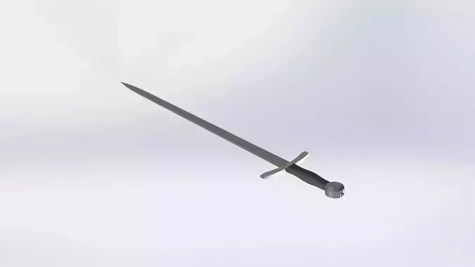 WG 7002 - 15th century sword Low-poly 3D model