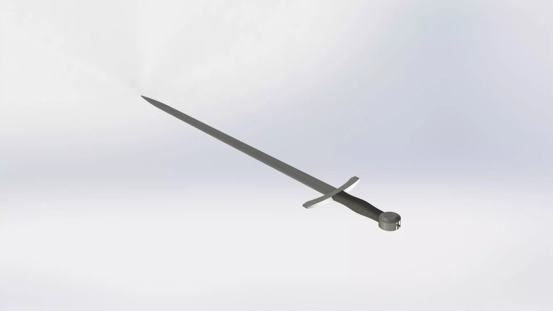 WG 7002 - 15th century sword Low-poly 3D model_0