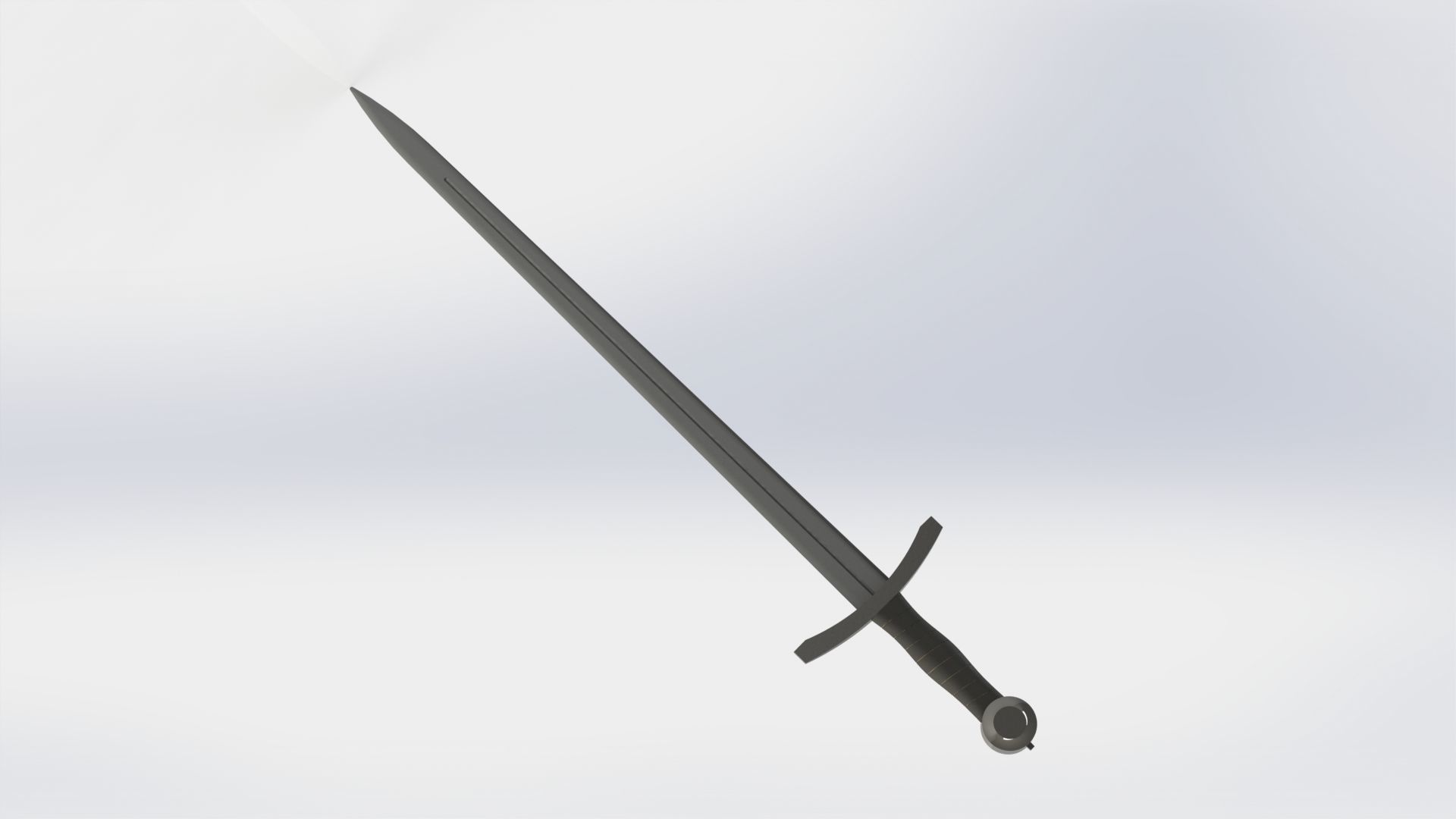 WG 7002 - 15th century sword Low-poly 3D model_3