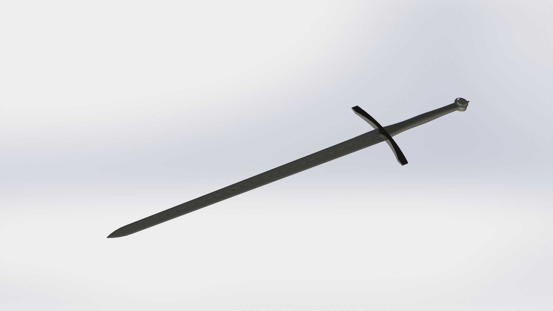 WG 7002 - Two-handed sword Low-poly 3D model_3