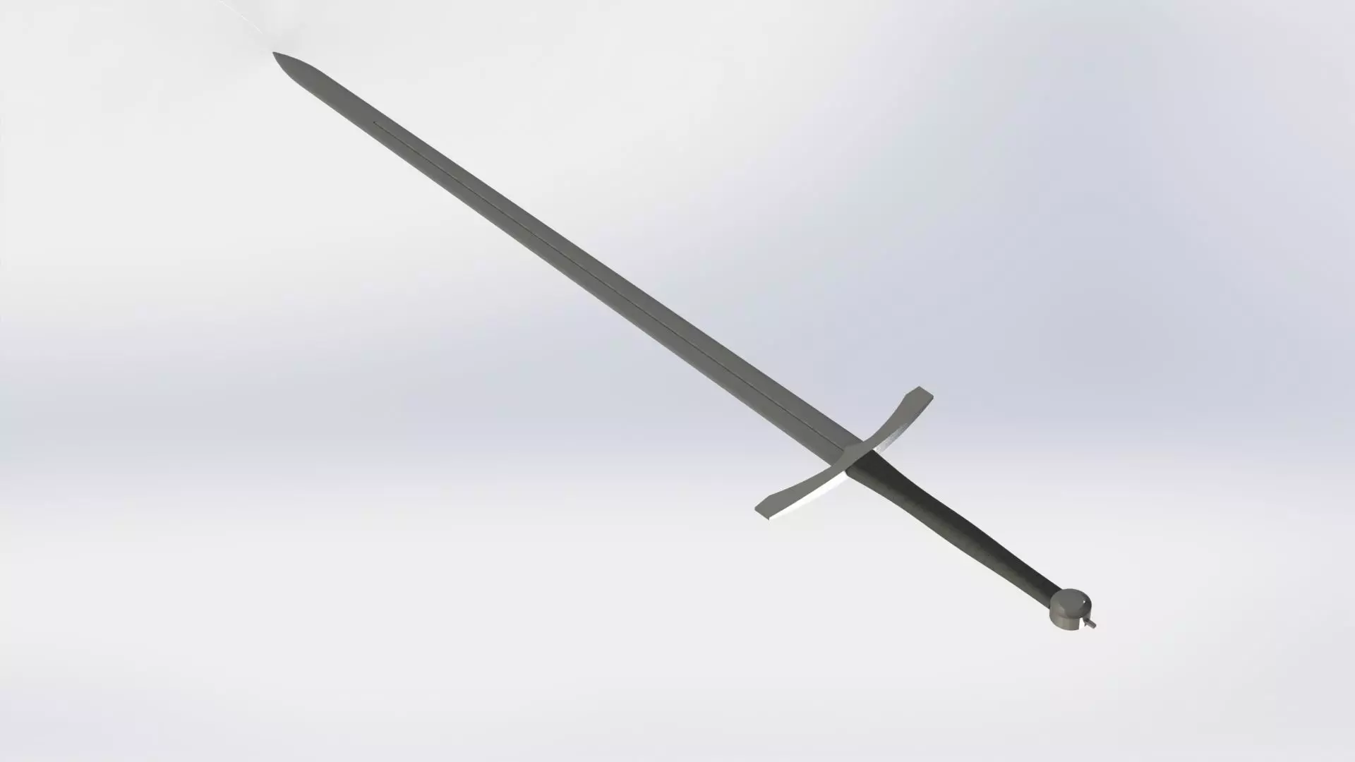 WG 7002 - Two-handed sword Low-poly 3D model_0