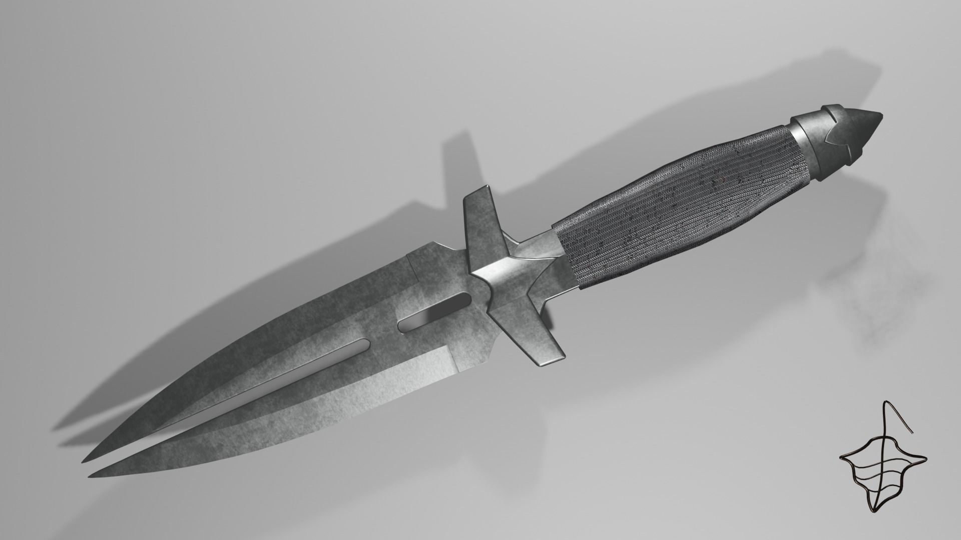 Fighting Dagger Free low-poly 3D model_4