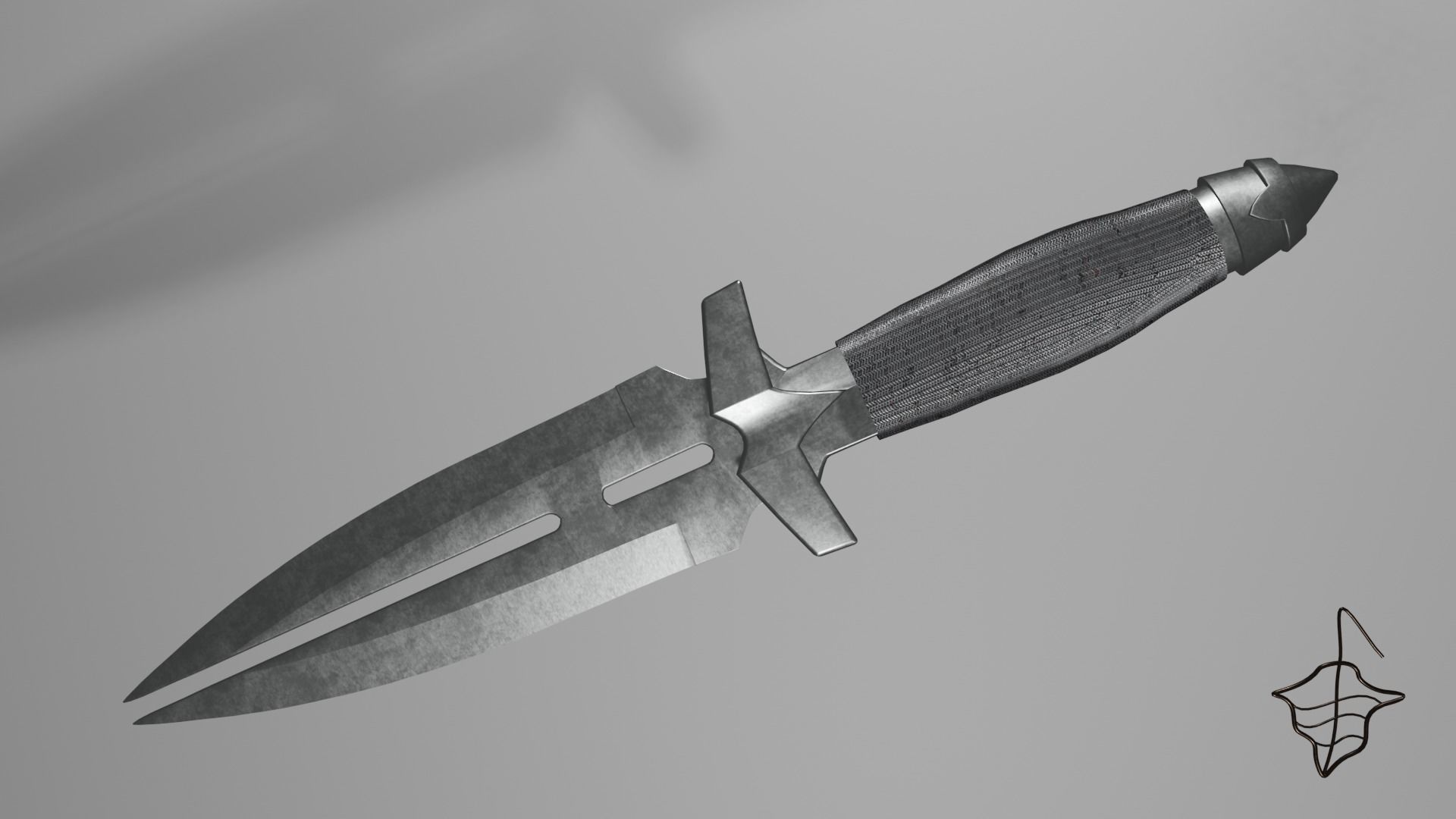 Fighting Dagger Free low-poly 3D model_5