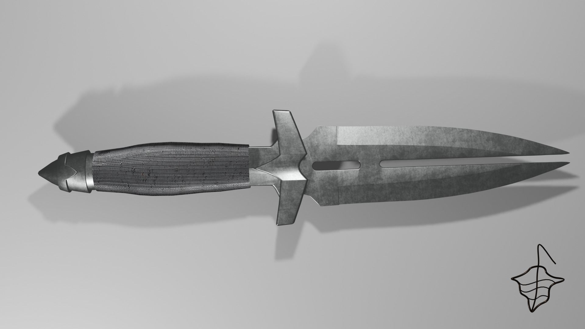 Fighting Dagger Free low-poly 3D model_2