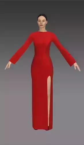 Dress red look hourglass shape