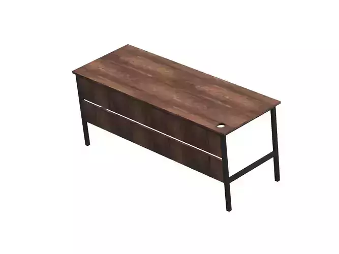 Office Desk Wallnut Wood Modern 