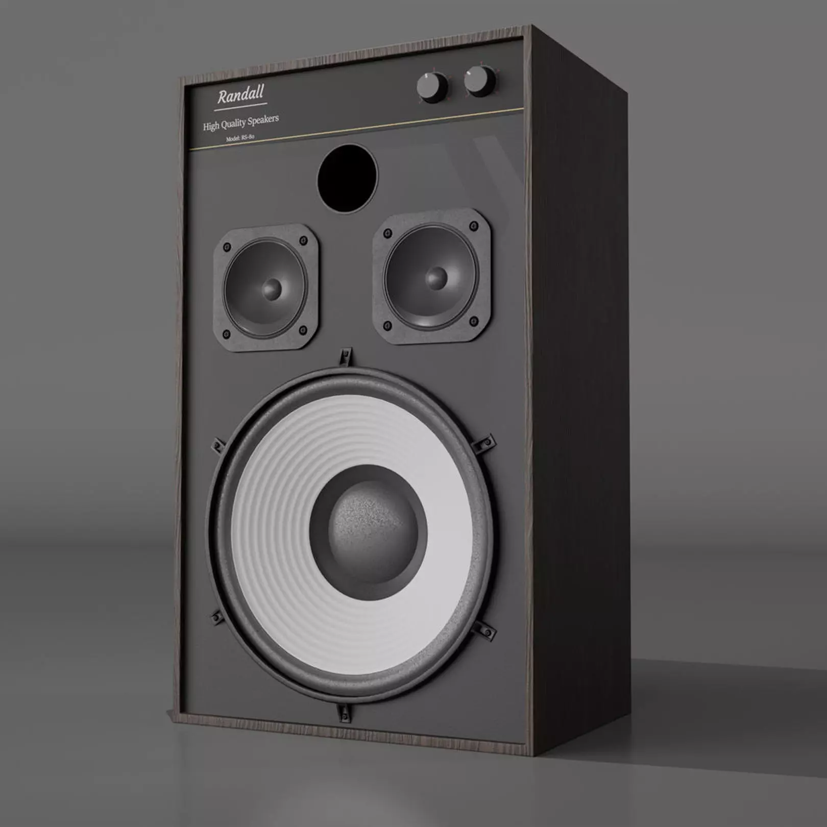 Vintage Speaker Free 3D model_0