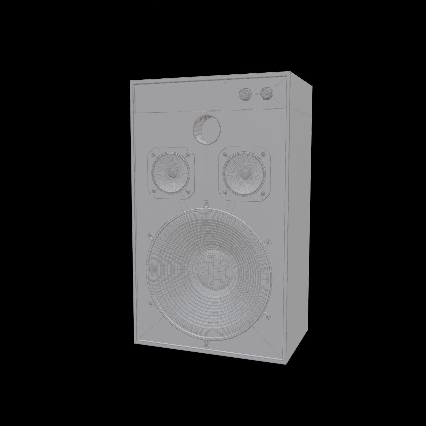 Vintage Speaker Free 3D model_1