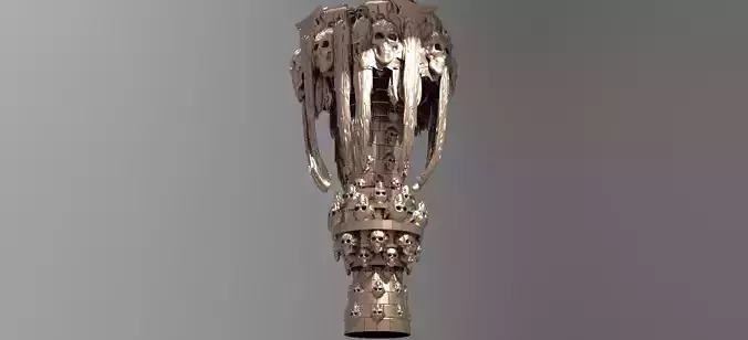 Secret cult scull gravity font sculpture 