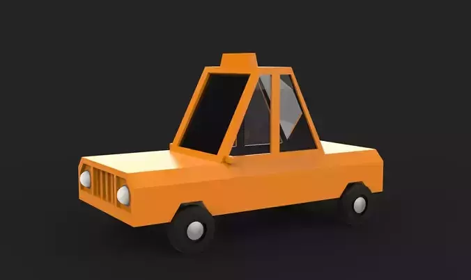taxi low poly