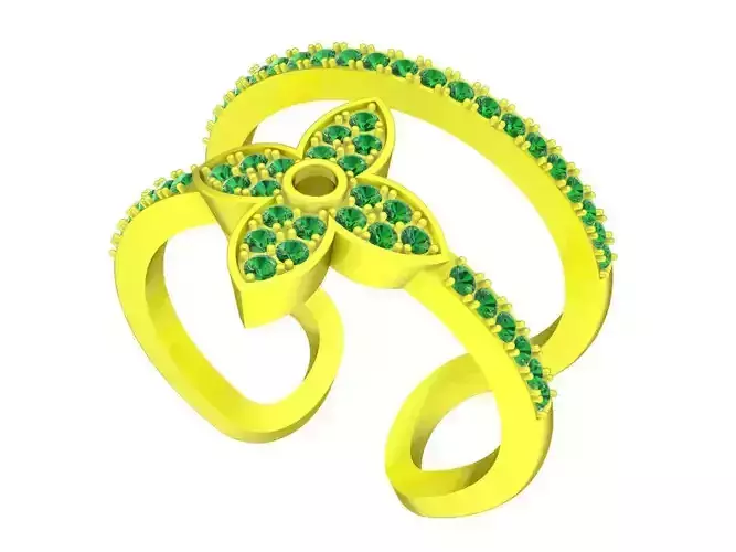 A7737 Luxury Diamond Women Engagement Ring 3D Model