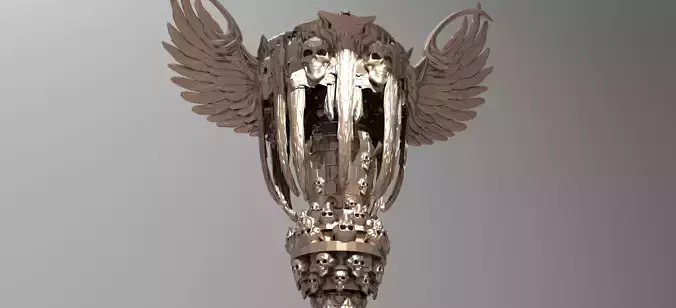 Winged Necronomicon pillars 